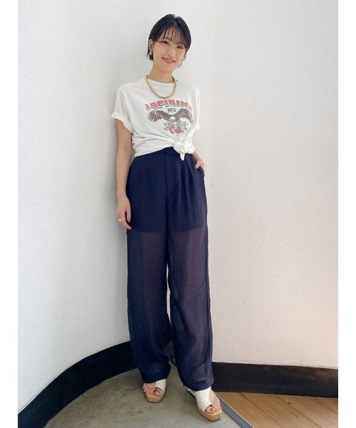 Ungrid（アングリッド）の「イーグルプリントTee（Tシャツ/カットソー・レディース・チャコールグレー/オフホワイト・FREE）」の5枚目の写真