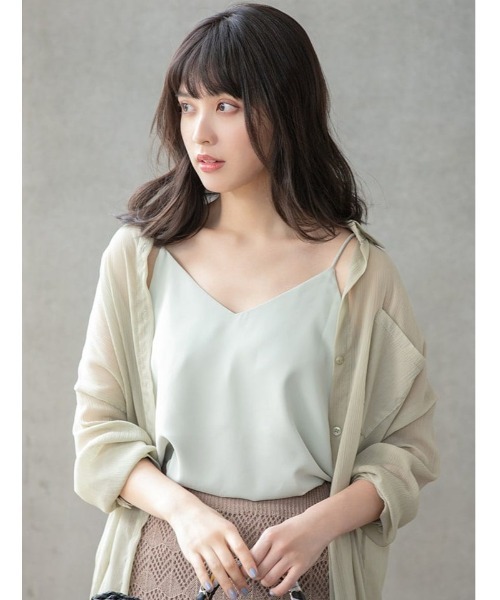 fifth（フィフス）の「サテンストリングキャミソール（キャミソール・レディース・ライトグリーン/グレー/ホワイト/ブラック・MEDIUM）」の7枚目の写真