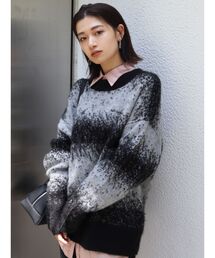 EMODA | ランダムグラデーションニットトップ(ニット/セーター)