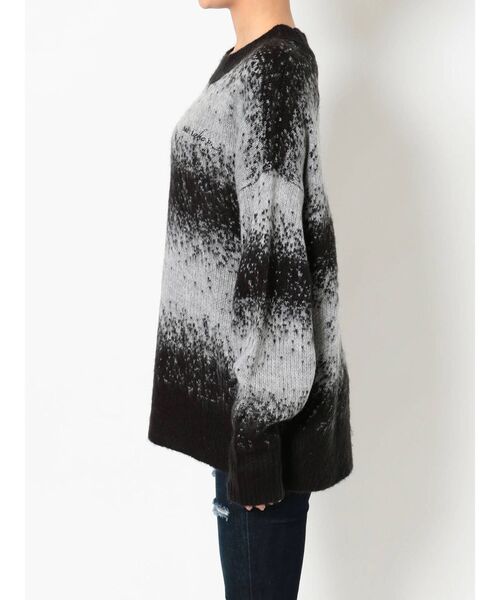 EMODA（エモダ）の「ランダムグラデーションニットトップ（ニット/セーター・レディース・ブラック/パープル/オレンジ・FREE）」の7枚目の写真