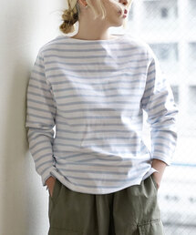 【汚れにくい撥水・撥油加工つき！】シミヘン加工 フレンチバスクシャツ［ボーダー］