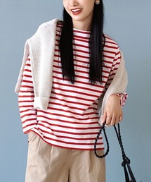 【汚れにくい撥水・撥油加工つき！】シミヘン加工 フレンチバスクシャツ［ボーダー］
