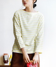 【汚れにくい撥水・撥油加工つき！】シミヘン加工 フレンチバスクシャツ［ボーダー］