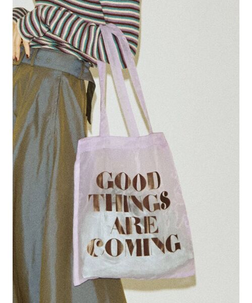 jouetie（ジュエティ）の「プリーツコンビトートバッグ（トートバッグ・レディース・ブラック/オフホワイト/ラベンダー/その他1・FREE）」の3枚目の写真