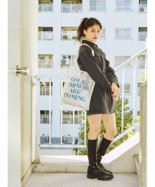 jouetie（ジュエティ）の「プリーツコンビトートバッグ（トートバッグ・レディース・ブラック/オフホワイト/ラベンダー/その他1・FREE）」の10枚目の写真