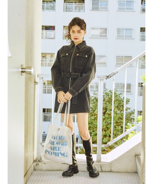 jouetie（ジュエティ）の「プリーツコンビトートバッグ（トートバッグ・レディース・ブラック/オフホワイト/ラベンダー/その他1・FREE）」の13枚目の写真