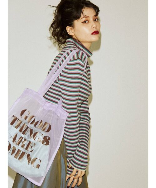 jouetie（ジュエティ）の「プリーツコンビトートバッグ（トートバッグ・レディース・ブラック/オフホワイト/ラベンダー/その他1・FREE）」の18枚目の写真