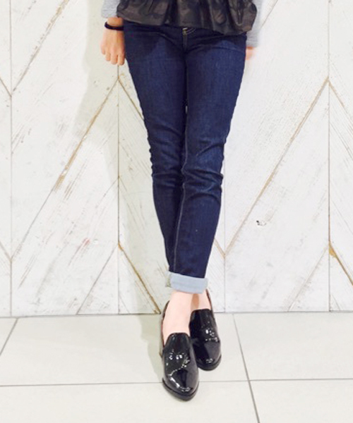 Lee（リー）の「【Lee×Discoat】コラボデニムハイウエストスキニー（デニムパンツ・レディース・ブルー/ネイビー・SMALL/MEDIUM/X-SMALL）」の16枚目の写真