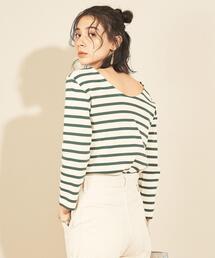 BEAUTY&YOUTH UNITED ARROWS | BY∴ コットンボーダー＆ソリッド8分袖カットソー(Tシャツ/カットソー)