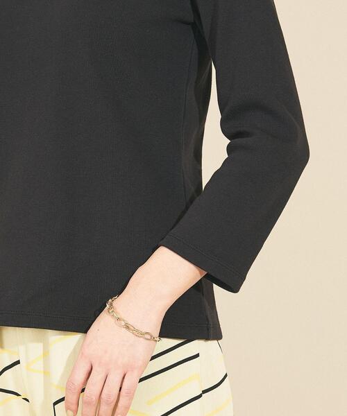 BEAUTY&YOUTH UNITED ARROWS（ビューティーアンドユースユナイテッドアローズ）の「BY∴ コットンボーダー＆ソリッド8分袖カットソー（Tシャツ/カットソー・レディース・ダークグリーン/コバルトブルー/ライム/ブラック/ホワイト・FREE）」の12枚目の写真