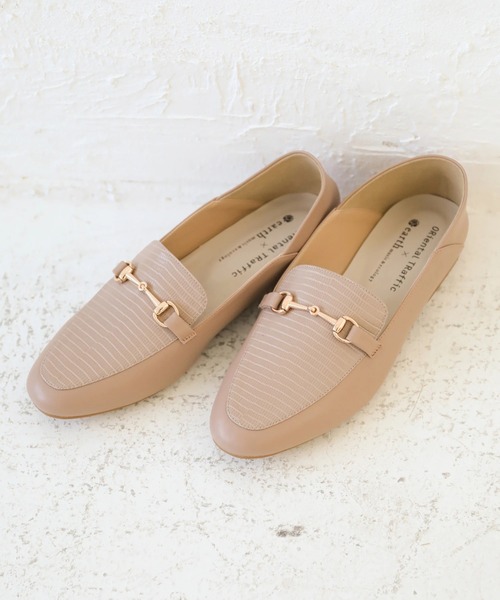 ORiental TRaffic（オリエンタルトラフィック）の「ORiental TRaffic ビットローファー ＊（ローファー・レディース・ブラック/ベージュ/アイボリー・SMALL/MEDIUM/LARGE）」の3枚目の写真