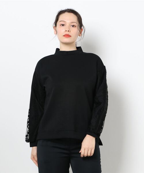 Bou Jeloud（ブージュルード）の「ライトダンボール袖レーストップス（スウェット・レディース・ホワイト/ライトグレー/ブラック・FREE）」の17枚目の写真