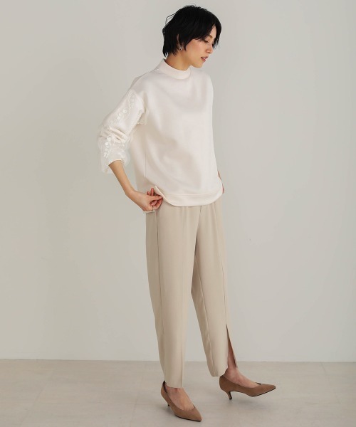 Bou Jeloud（ブージュルード）の「ライトダンボール袖レーストップス（スウェット・レディース・ホワイト/ライトグレー/ブラック・FREE）」の4枚目の写真