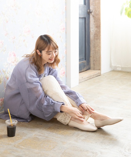 menue(メヌエ)の「晴雨兼用 フラットヒール防水パンプス(レインシューズ・レディース・アイボリー/グレイッシュベージュ/ライトグリーン/ブラック・22.5cm/26.0cm/23.0cm/21.5cm/23.5cm/24.0cm/25.5cm/24.5cm/25.0cm/22.0cm)」の14枚目の写真
