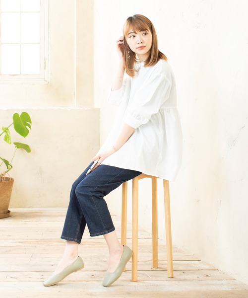 menue(メヌエ)の「晴雨兼用 フラットヒール防水パンプス(レインシューズ・レディース・アイボリー/グレイッシュベージュ/ライトグリーン/ブラック・22.5cm/26.0cm/23.0cm/21.5cm/23.5cm/24.0cm/25.5cm/24.5cm/25.0cm/22.0cm)」の10枚目の写真