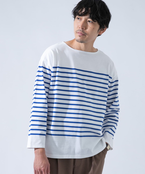 URBAN RESEARCH ROSSO MEN(アーバンリサーチロッソメン)の「フレンチボーダーバスクTシャツ(Tシャツ/カットソー・メンズ・ブルー系その他/ブラック系その他・MEDIUM/LARGE)」の2枚目の写真