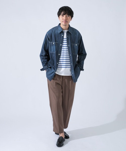 URBAN RESEARCH ROSSO MEN(アーバンリサーチロッソメン)の「フレンチボーダーバスクTシャツ(Tシャツ/カットソー・メンズ・ブルー系その他/ブラック系その他・MEDIUM/LARGE)」の14枚目の写真