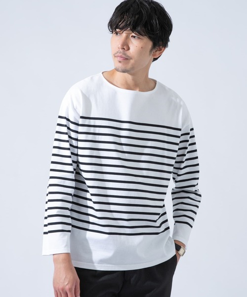 URBAN RESEARCH ROSSO MEN(アーバンリサーチロッソメン)の「フレンチボーダーバスクTシャツ(Tシャツ/カットソー・メンズ・ブルー系その他/ブラック系その他・MEDIUM/LARGE)」の13枚目の写真