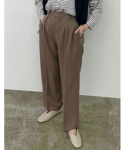 Re:EDIT（リエディ）の「リサイクルツイルセンタープレスルーズスラックス（スラックス・レディース・ブラック/ピンク/ミント/モカ/グレイッシュベージュ・MEDIUM/LARGE/SHORT/TALL）」の14枚目の写真