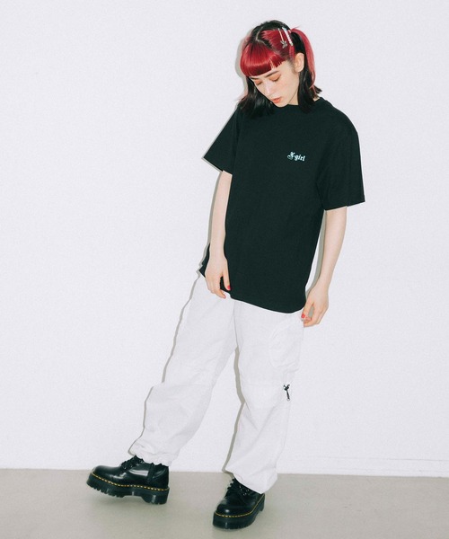 Sサイズ エックスガール ラインストーン Tシャツ ブラック会員限定 X-girl Stages tシャツ ラインストーンロゴラグラン長袖Tシャツ