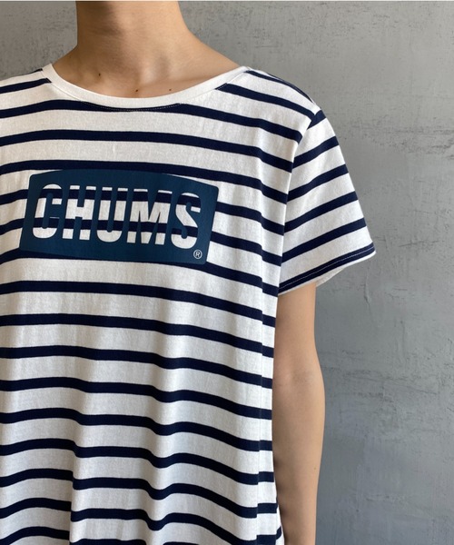 CHUMS ホワイト シャツワンピース CHUMS 「CHUMS」 Tシャツワンピース L ホワイト レディース