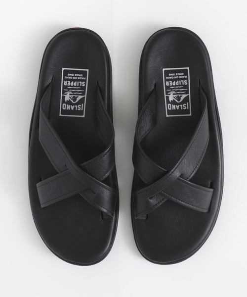 ISLAND SLIPPER（アイランドスリッパ）の「『別注』ISLAND SLIPPER×URBAN RESEARCH　ナロークロス スムースサンダル（サンダル・メンズ・ブラック/ブラウン・9/8/10）」の3枚目の写真