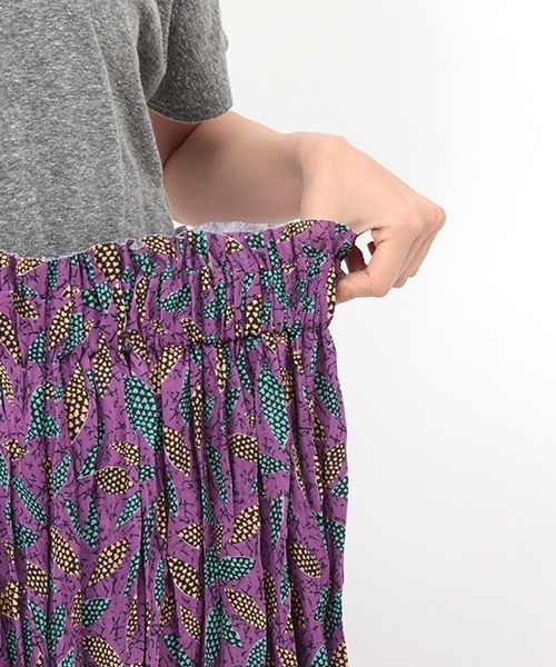 チチカカ（チチカカ）の「エスニックアロハリンクル スカート（スカート・レディース・その他1/マスタード/ピンク・FREE）」の15枚目の写真