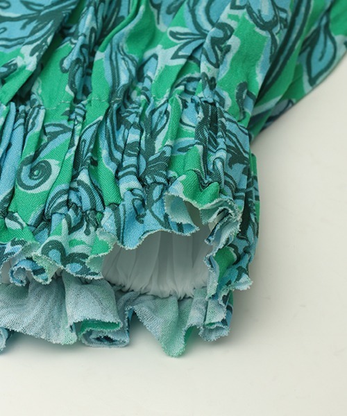 チチカカ（チチカカ）の「エスニックアロハリンクル スカート（スカート・レディース・その他1/マスタード/ピンク・FREE）」の19枚目の写真