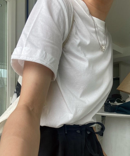 ENOF（イナフ）の「T SHIRT（Tシャツ/カットソー・レディース・ホワイト/ブラック/ベージュ・S/M）」の22枚目の写真