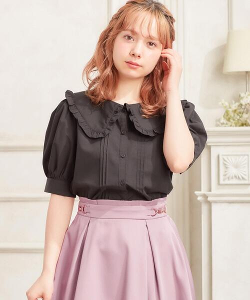 INGNI（イング）の「BIGフリル襟／ブラウス（シャツ/ブラウス・レディース・ブラック/オフホワイト/ブルー系その他2/ブルー系1・M）」の2枚目の写真