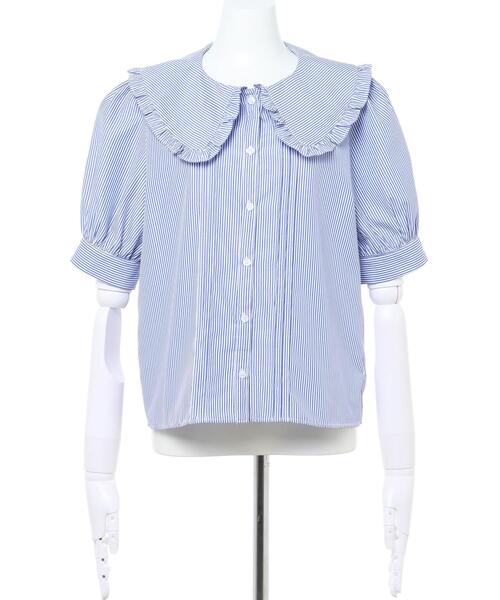 INGNI（イング）の「BIGフリル襟／ブラウス（シャツ/ブラウス・レディース・ブラック/オフホワイト/ブルー系その他2/ブルー系1・M）」の5枚目の写真