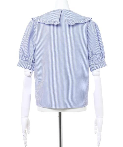 INGNI（イング）の「BIGフリル襟／ブラウス（シャツ/ブラウス・レディース・ブラック/オフホワイト/ブルー系その他2/ブルー系1・M）」の7枚目の写真