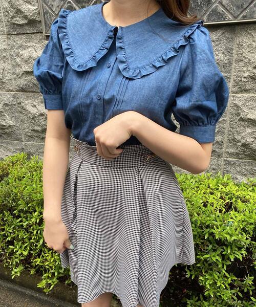 INGNI（イング）の「BIGフリル襟／ブラウス（シャツ/ブラウス・レディース・ブラック/オフホワイト/ブルー系その他2/ブルー系1・M）」の11枚目の写真