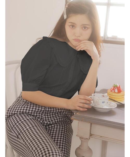 INGNI（イング）の「BIGフリル襟／ブラウス（シャツ/ブラウス・レディース・ブラック/オフホワイト/ブルー系その他2/ブルー系1・M）」の14枚目の写真