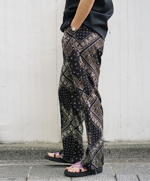 DROIT BELLO（ドロイトベロ）の「DROIT BELLO（ドロイトベロ）プリントイージーパンツ（その他パンツ・レディース・ブラック/ベージュ・FREE）」の3枚目の写真