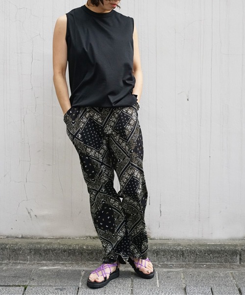 DROIT BELLO（ドロイトベロ）の「DROIT BELLO（ドロイトベロ）プリントイージーパンツ（その他パンツ・レディース・ブラック/ベージュ・FREE）」の6枚目の写真