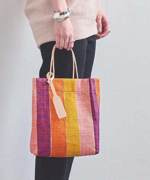 EleSac(エルサック)の「<ELESAC(エルサック)>PAPIRO トートバッグ(トートバッグ・レディース・ネイビー/オレンジ・FREE)」の1枚目の写真