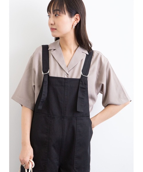 Green　Parks（グリーンパークス）の「開襟シャツ＊（シャツ/ブラウス・レディース・グリーン/モカ/チャコールグレー/ナチュラル・FREE）」の3枚目の写真