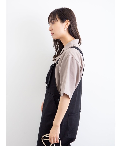 Green　Parks（グリーンパークス）の「開襟シャツ＊（シャツ/ブラウス・レディース・グリーン/モカ/チャコールグレー/ナチュラル・FREE）」の6枚目の写真