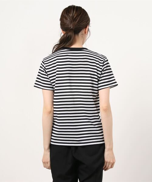 THE NORTH FACE(ザノースフェイス)の「ザ ノース フェイス THE NORTH FACE アウトドア 半袖Tシャツ S/S Multi Border Tee(ショートスリーブマルチボーダーティー)(Tシャツ/カットソー・レディース・ブラック/ネイビー・XL/L/M/S)」の3枚目の写真