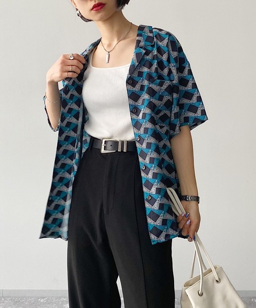 PAGEBOY（ページボーイ）の「モードジオメトリックシャツ（シャツ/ブラウス・レディース・ブルー系その他/ピンク系その他・FREE）」の19枚目の写真