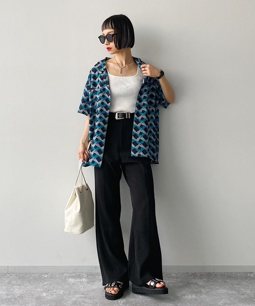 PAGEBOY（ページボーイ）の「モードジオメトリックシャツ（シャツ/ブラウス・レディース・ブルー系その他/ピンク系その他・FREE）」の22枚目の写真