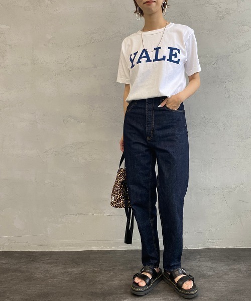 Champion（チャンピオン）の「[Champion/チャンピオン] YALE カレッジロゴプリントTシャツ（Tシャツ/カットソー・レディース・ホワイト/ネイビー・S/M/L）」の14枚目の写真