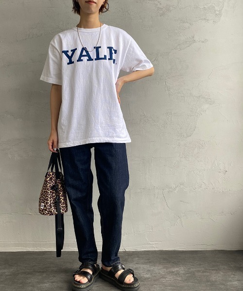 Champion（チャンピオン）の「[Champion/チャンピオン] YALE カレッジロゴプリントTシャツ（Tシャツ/カットソー・レディース・ホワイト/ネイビー・S/M/L）」の21枚目の写真