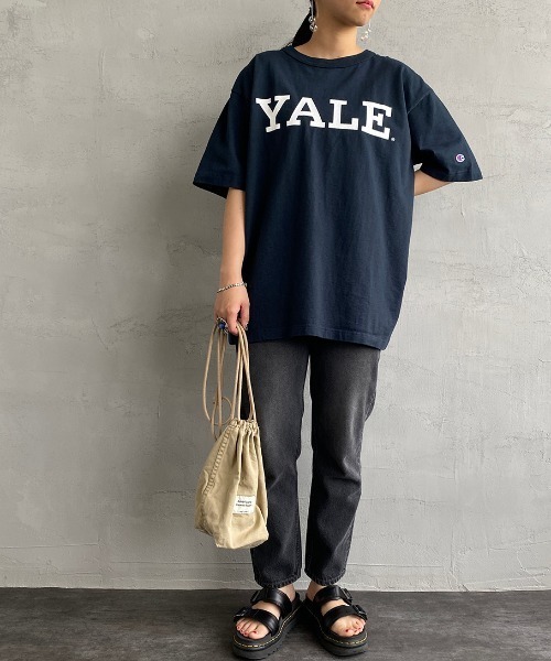 Champion（チャンピオン）の「[Champion/チャンピオン] YALE カレッジロゴプリントTシャツ（Tシャツ/カットソー・レディース・ホワイト/ネイビー・S/M/L）」の17枚目の写真