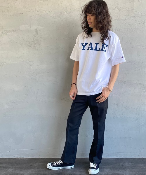 Champion（チャンピオン）の「[Champion/チャンピオン] YALE カレッジロゴプリントTシャツ（Tシャツ/カットソー・レディース・ホワイト/ネイビー・S/M/L）」の8枚目の写真