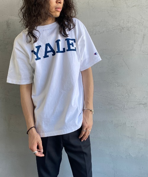 Champion（チャンピオン）の「[Champion/チャンピオン] YALE カレッジロゴプリントTシャツ（Tシャツ/カットソー・レディース・ホワイト/ネイビー・S/M/L）」の16枚目の写真