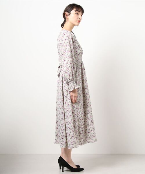 JUMELLE（ジュメロ）の「Vネックふわワンピース（ワンピース・レディース・パープル・FREE）」の3枚目の写真