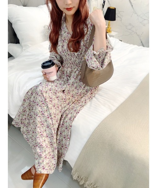 JUMELLE（ジュメロ）の「Vネックふわワンピース（ワンピース・レディース・パープル・FREE）」の18枚目の写真