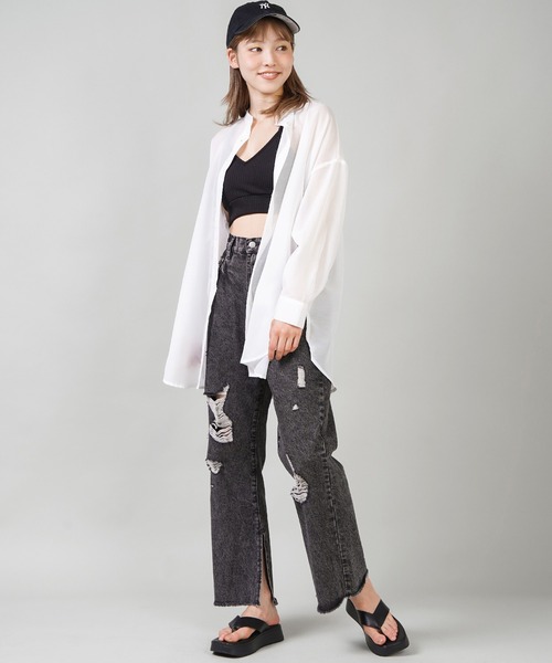 SPINNS（スピンズ）の「フェイクレザートング厚底サンダル（サンダル・レディース・ブラック/ブラウン/ゼブラ・S/M/L）」の6枚目の写真